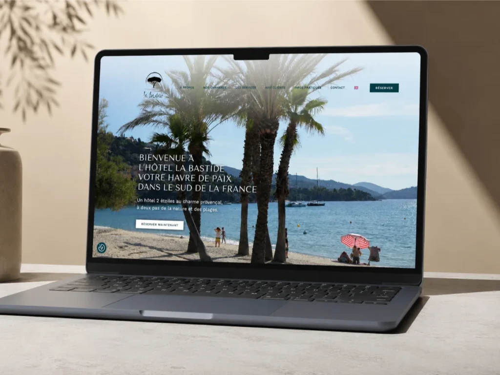 le site hôtel la bastide sur laptop